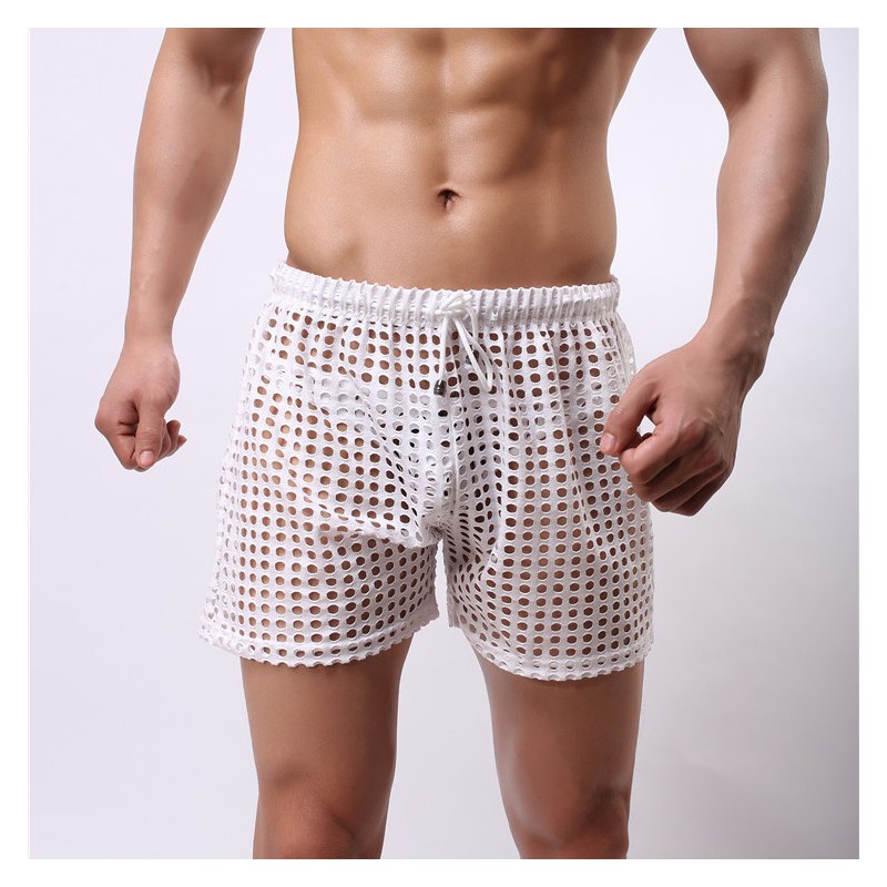 Pánske erotické rafinované dierkované trenírky, kraťasy