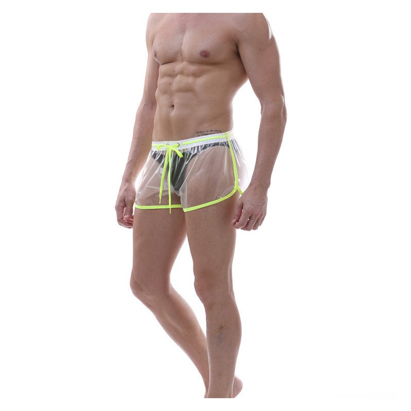 Férfi erotikus átlátszó PVC, műanyag alsónadrág