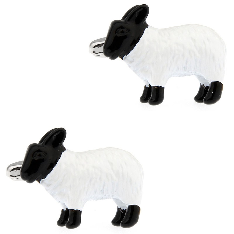 Manžetové knoflíčky bílá ovečka, ovce