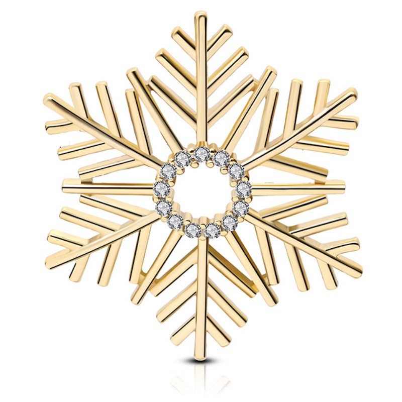 Brošňa zahrieva snehová vločka