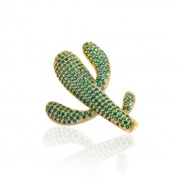 Broszka zielony kaktus