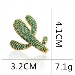 Brož zelený kaktus