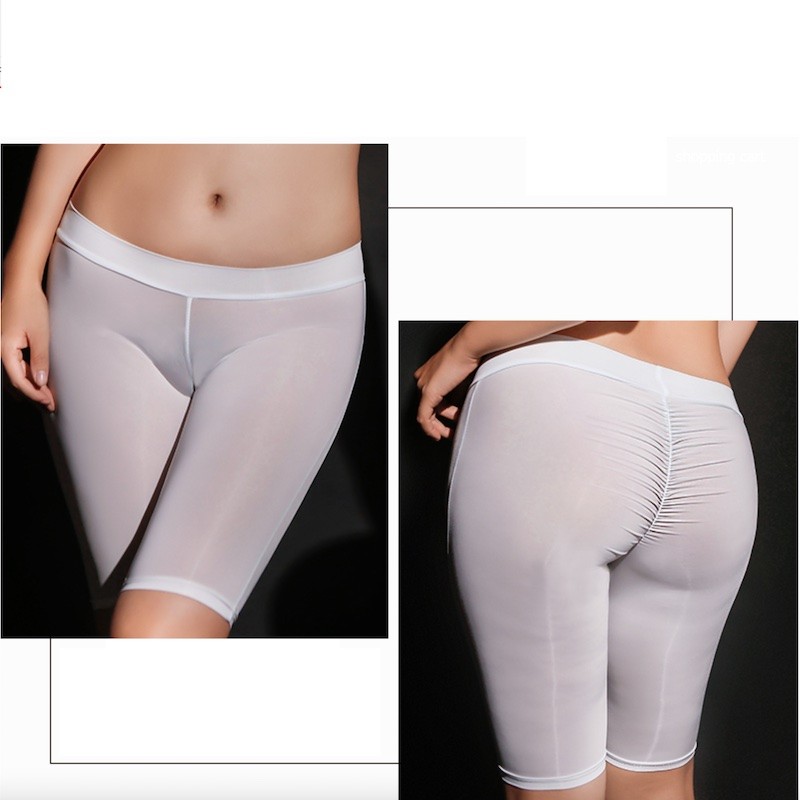 Női bevágott átlátszó Ice Silk rövidnadrág, ultravékony