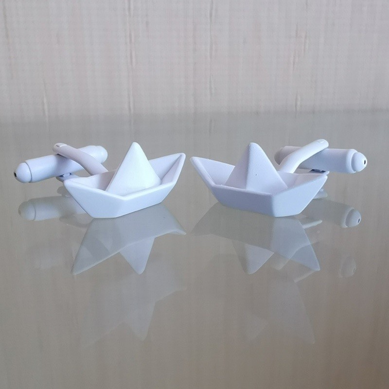 Manžetové knoflíčky papírová loďka origami