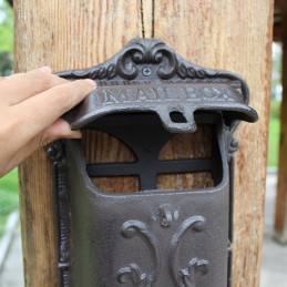 Litinová malá poštovní schránka, vintage, venkovský styl