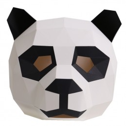 Zvieracia maska 3D papierová Panda, skladacia, kreatívna