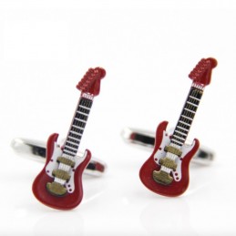 Manžetové knoflíčky barevná elektrická kytara Strat