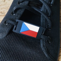 Gumowa ozdoba na sznurowadło, klamerka na sznurówkę, czeska flaga, Czechy
