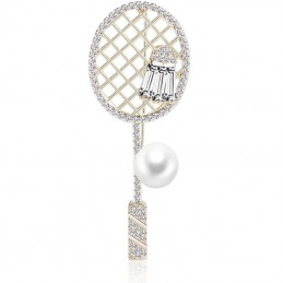 Brož badmintonová raketa s košíčkem, perlou