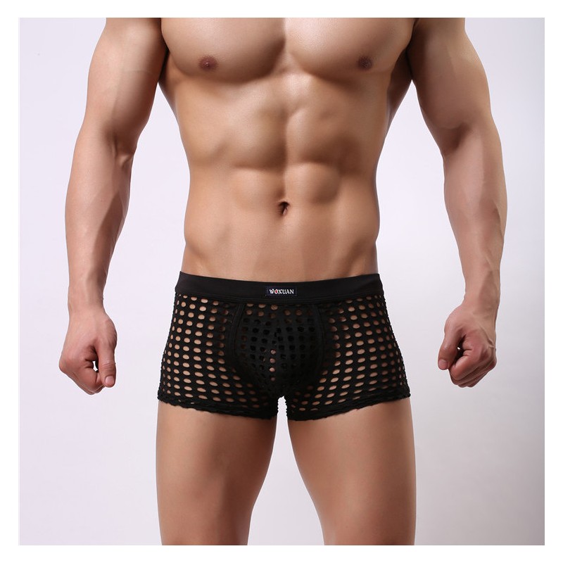 Pánske erotické rafinované dierkované boxerky