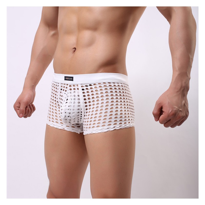 Pánske erotické rafinované dierkované boxerky