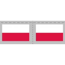 Jednorázové nalepovací tetování pro fanoušky vlajka Polská republika, Polsko