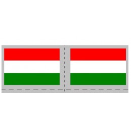 Jednorazové nalepovacie tetovanie pre fanúšikov vlajka Maďarsko, Hungary