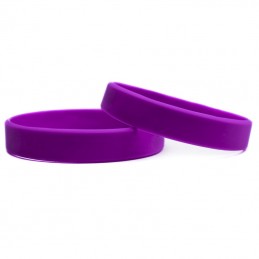 Szilikon karkötő egyszinű, lila színű, nyomtatás nélkül