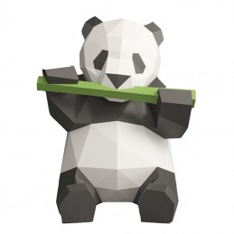 3D kreatív papír kirakó, bambuszt majszoló panda