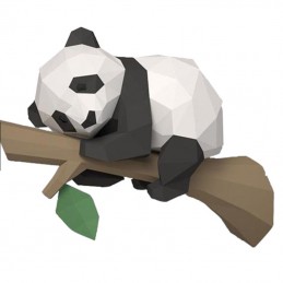 3D papierová kreatívna skladačka, Panda spiaca na strome