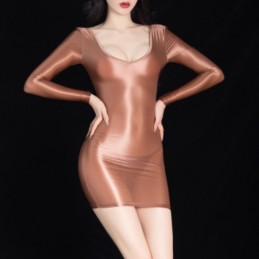 Erotické mini šaty polopriehľadné, s hlbokým výstrihom, Ice Silk