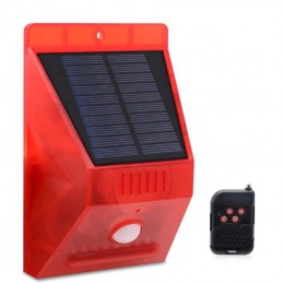 Venkovní bezpečnostní bezdrátové solární LED světlo, pohybový alarm, s dálkovým ovládáním