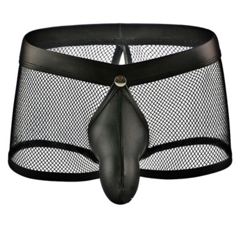 Erotikus férfi boxer, lecsatolható cock sock, nyílással