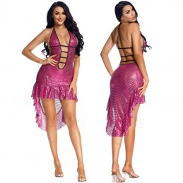 Priehľadné blýskavé erotické šaty, Samba, pre tanečnicu