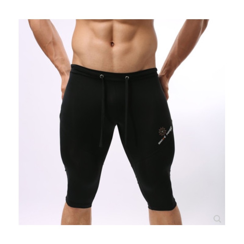 Pánské strečové funkční kraťasy, sportovní prádlo 3/4