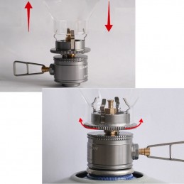 Lampa zewnętrzna ze stojakiem i mocowaniem naboju gazowego