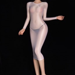 Erotyczna długa sukienka półprzezroczysta, ultra cienka, elastyczna