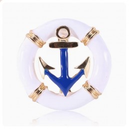 Brož námořnická, kruh s kotvou