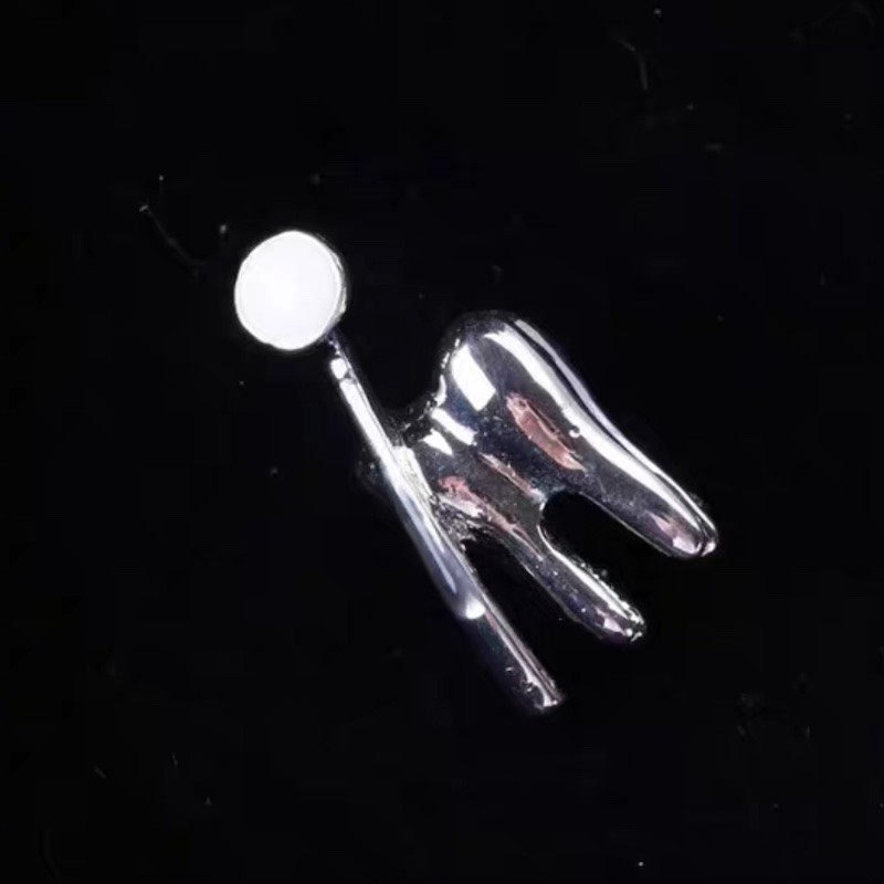 Broszka dla dentysty, stomatologów, ząb i lusterko