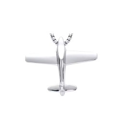 Prívesok lietadlo lesklý, oceľový, pre pilotov