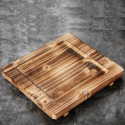 Láva porózus grillkő 16x16x3cm, asztali BBQ steakekhez, zöldségekhez, SÉRÜLT