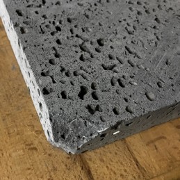 Lávový grilovací porézní kámen 16x16x3cm, stolní BBQ na steaky, zeleninu, POŠKOZENO