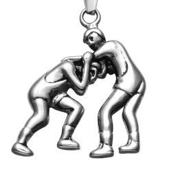 Přívěsek nerezový, bojovníci, zápasníci, wrestling