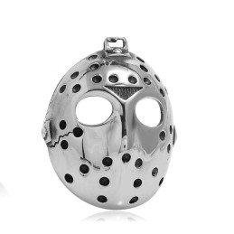Nagy méretű medál, rozsdamentes acél maszk a Péntek 13. horrorfilmből, Jason Voorhees