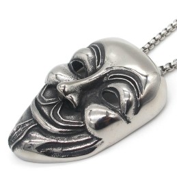 Nagy méretű medál rozsdamentes acél maszk Anonymous, Anon