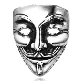 Přívěsek velký z nerezové oceli maska Anonymous, Anon