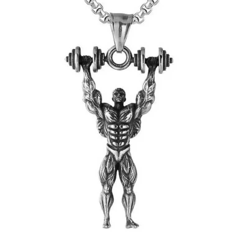Zawieszka nierdzewna sztangista, mięśniak, kulturysta