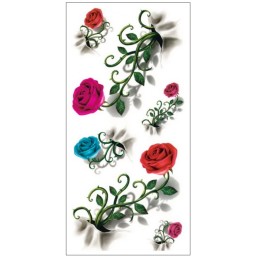 Ideiglenes színes felragasztható tetoválás rózsa, rose