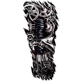 Tatuaż tymczasowy na ramię, udo, łydkę, design maszyna, robot