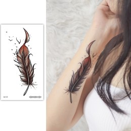 Jednorazowy przyklejany tatuaż piórko, pióreczko