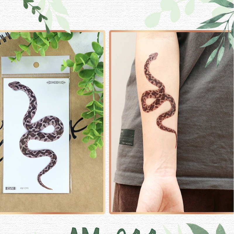 Dočasné tetovanie na predlaktí, lýtko, lopatku had, krajta