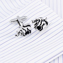 Spinki do mankietów dziki byk