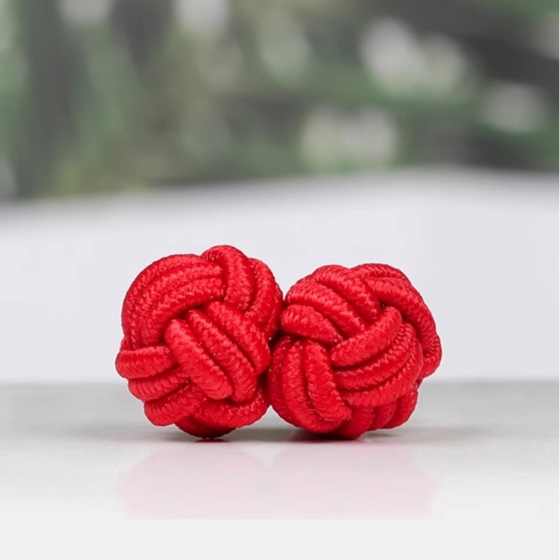 Spinki do mankietów materiałowe węzełki tanie kolorowe, ball, węzełek