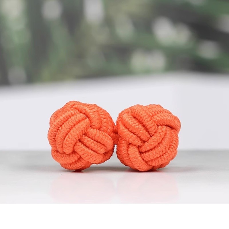 Spinki do mankietów materiałowe węzełki tanie kolorowe, ball, węzełek