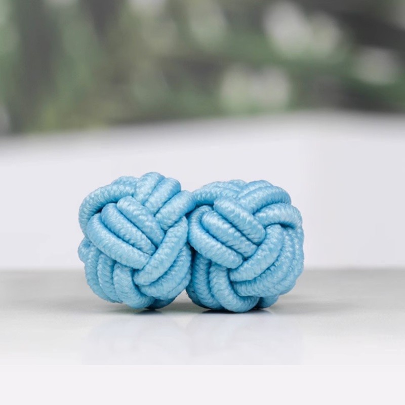 Spinki do mankietów materiałowe węzełki tanie kolorowe, ball, węzełek