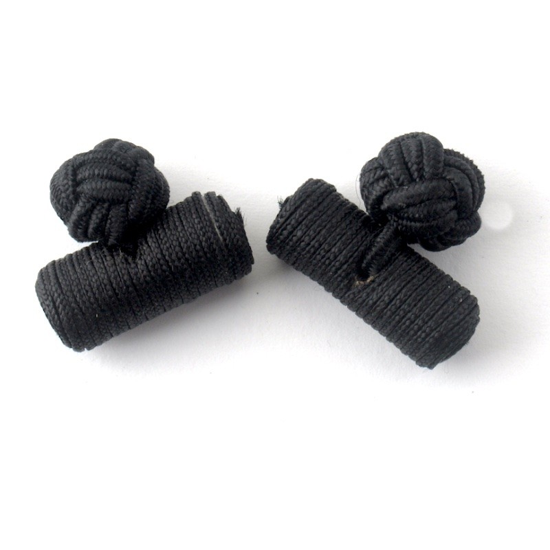 Spinki do mankietów z materiału tanie węzełek, węzeł, wałeczek, baryłka