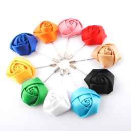 Ozdoba do klopy, saténová ruža, elegantný doplnok