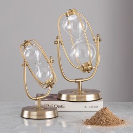 Homokóra fém tölthető, forgatható, antik, vintage