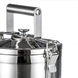 Termoizolacyjny dwuczęściowy pojemnik na żywność 2x0,9L, uszczelniony stalą nierdzewną