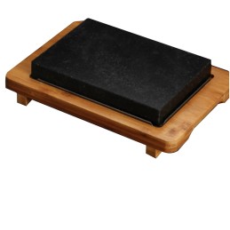 Žulový grilovací kámen 21x15x3cm, stolní BBQ na steaky, zeleninu, POŠKOZENO